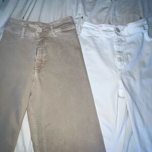 LOT OF 2. ZARA COLLECTION HIGH WAIST MARINE STRAIGHT JEANS. SIZE 2